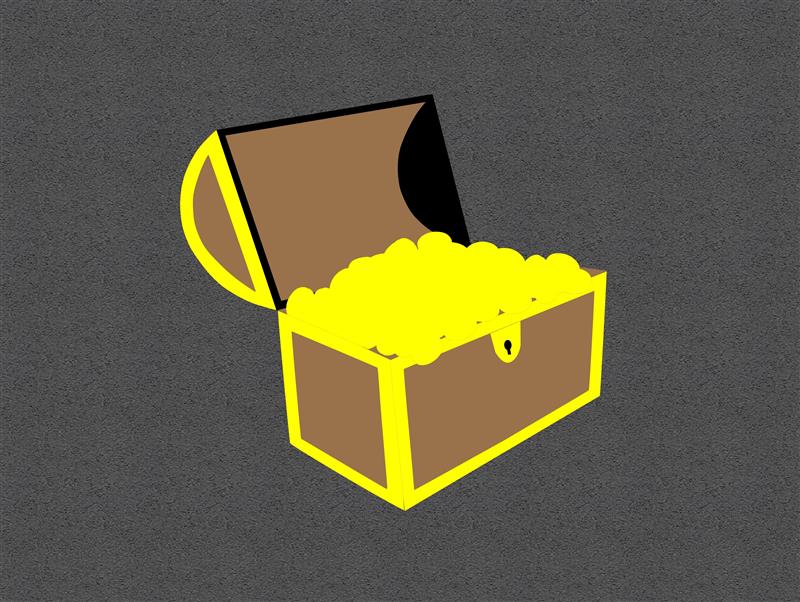Technical render of a Treasure Chest